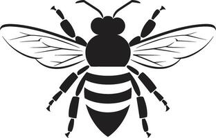 Bee Kingdom Crest Buzzing Bee Icon vector