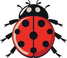 Contemporary Ladybug in the Night Crawling with Style Elegance Defined vector