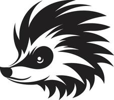 Graceful Spiny Tail Vectorized Hedgehog Crest Shadowy Paws Abstract Hedgehog Design vector