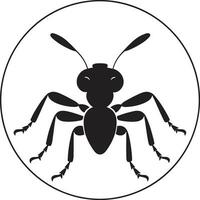 Black Vector Ant Logo A Mark of Distinction and Quality Streamlined Ant Icon A Black Vector Masterpiece