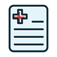 Health Certificate Vector Thick Line Filled Dark Colors Icons For Personal And Commercial Use.