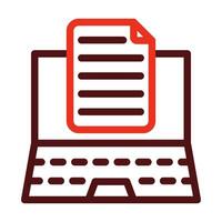 Article Vector Thick Line Two Color Icons For Personal And Commercial Use.