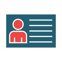 Id Card Vector Glyph Two Color Icon For Personal And Commercial Use.