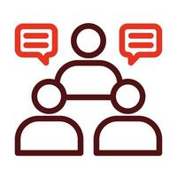 Forum Vector Thick Line Two Color Icons For Personal And Commercial Use.