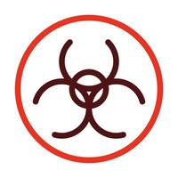 Contamination Vector Thick Line Two Color Icons For Personal And Commercial Use.