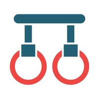 Gymnastic Rings Vector Glyph Two Color Icon For Personal And Commercial Use.