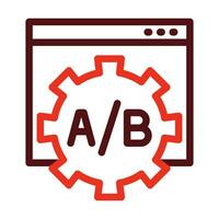 Ab Testing Vector Thick Line Two Color Icons For Personal And Commercial Use.