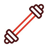 Barbell Vector Thick Line Two Color Icons For Personal And Commercial Use.