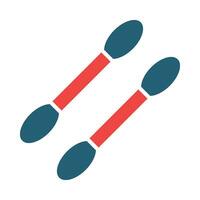 Cotton Swabs Vector Glyph Two Color Icon For Personal And Commercial Use.