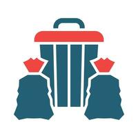 Garbage Vector Glyph Two Color Icon For Personal And Commercial Use.