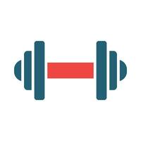 Dumbbell Vector Glyph Two Color Icon For Personal And Commercial Use.