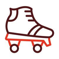 Roller Skate Vector Thick Line Two Color Icons For Personal And Commercial Use.