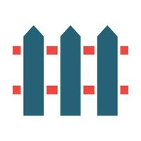 Fence Vector Glyph Two Color Icon For Personal And Commercial Use.