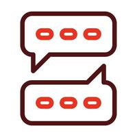 Chat Box Vector Thick Line Two Color Icons For Personal And Commercial Use.