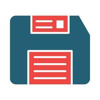 Diskette Vector Glyph Two Color Icon For Personal And Commercial Use.