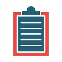 Clipboard Vector Glyph Two Color Icon For Personal And Commercial Use.