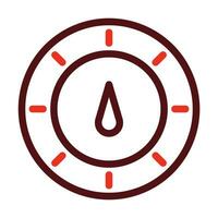 Thermostat Vector Thick Line Two Color Icons For Personal And Commercial Use.