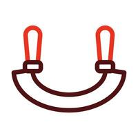 Mezzaluna Vector Thick Line Two Color Icons For Personal And Commercial Use.