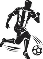 Puntuación con estilo negro vector Arte celebrando el fútbol americano jugador parrilla leyendas monocromo vector de atlético valor