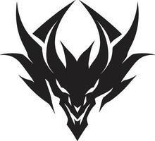 Twilight Beast Black Vector with Eerie Charm of the Dragon Mythical Monarch Monochromatic Vector Art of the Dragon