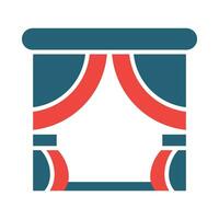 Curtains Vector Glyph Two Color Icon For Personal And Commercial Use.