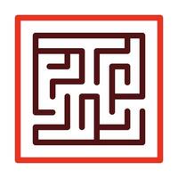 Labyrinth Vector Thick Line Two Color Icons For Personal And Commercial Use.