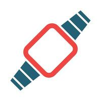 Smartwatch Vector Glyph Two Color Icon For Personal And Commercial Use.