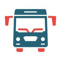 autobús vector glifo dos color icono para personal y comercial usar.