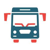 Bus Vector Glyph Two Color Icon For Personal And Commercial Use.