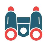 Binoculars Vector Glyph Two Color Icon For Personal And Commercial Use.