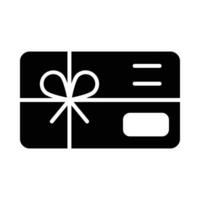 Gift Voucher Vector Glyph Icon For Personal And Commercial Use.