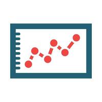 Line Chart Vector Glyph Two Color Icon For Personal And Commercial Use.
