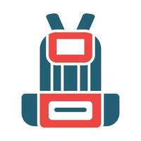 Backpack Vector Glyph Two Color Icon For Personal And Commercial Use.