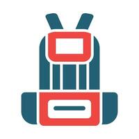 Backpack Vector Glyph Two Color Icon For Personal And Commercial Use.