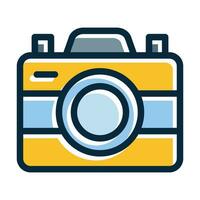 Camera Vector Thick Line Filled Dark Colors Icons For Personal And Commercial Use.
