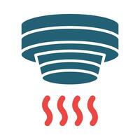Smoke Detector Vector Glyph Two Color Icon For Personal And Commercial Use.