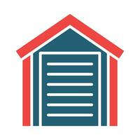 Garage Vector Glyph Two Color Icon For Personal And Commercial Use.