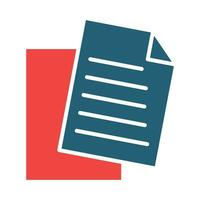 Document Vector Glyph Two Color Icon For Personal And Commercial Use.