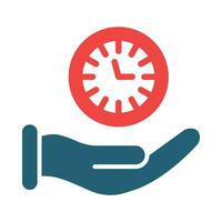 Time Management Vector Glyph Two Color Icon For Personal And Commercial Use.