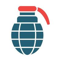 Grenade Vector Glyph Two Color Icon For Personal And Commercial Use.