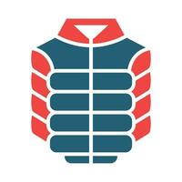 chaqueta vector glifo dos color icono para personal y comercial usar.