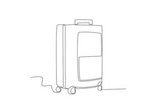un Anticuado maleta vector