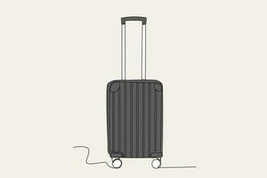 Color illustration of a suitcase vector