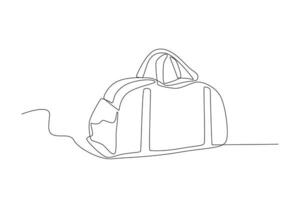 A large bag for carrying clothes vector