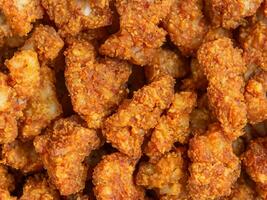 fried chicken nuggets, close - up photo