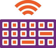 Wireless Keyboard Vector Icon Design Illustration