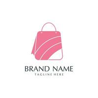 shopping bag logo vector illustration template