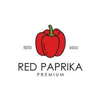 Red Paprika Logo Template Vector Illustration