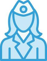 Flight attendant Vector Icon Design Illustration