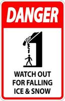 Danger Sign Watch Out For Falling Ice And Snow vector